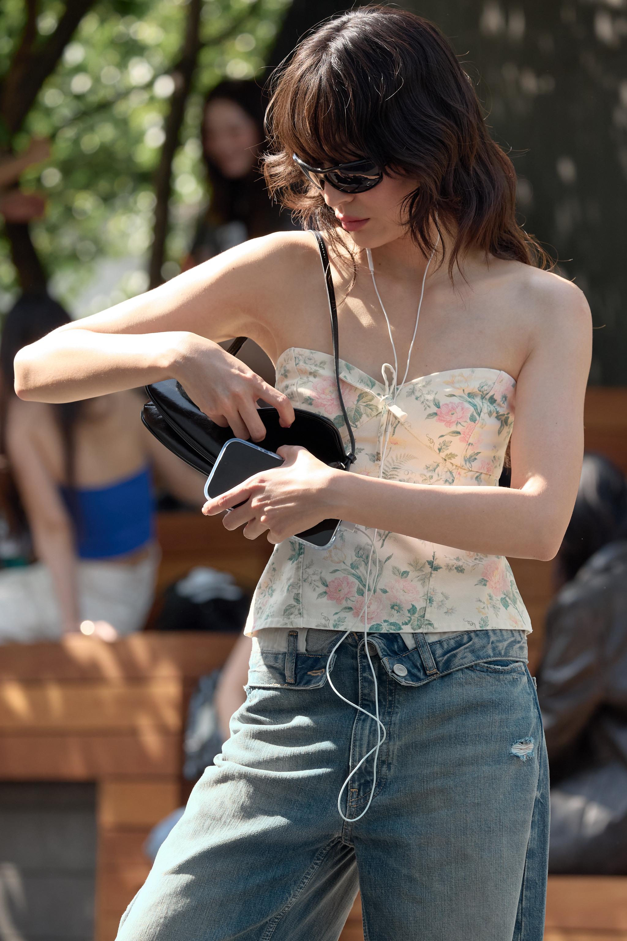FLORAL BOW CORSET TOP